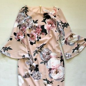 NWOT Calvin Klein bell sleeve dress. Perfect for weddings, Easter or church.